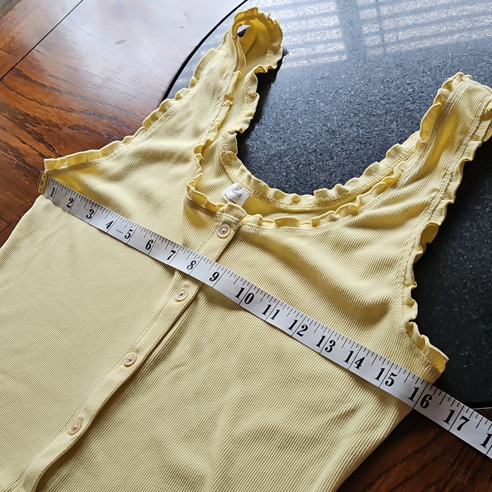 Wilfred Sloane Ruffled Tank Top In Yellow L - Picture 10 of 16